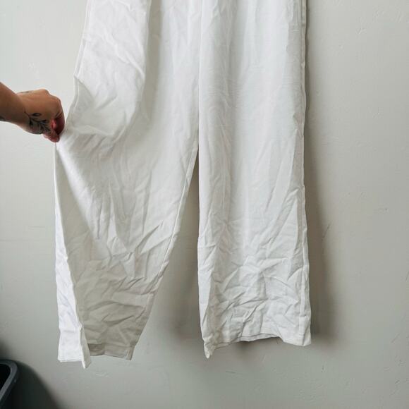 Nasty Gal Collection White Wide Leg Pants Women’s Size 4 - Picture 2 of 11